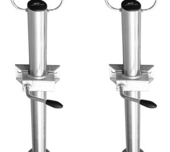 Feste Stützfüße UNITRAILER mit Ringklemmen und Montagesatz, 60 cm Länge, Rohrdurchmesser 48 mm, Set 2 Stück